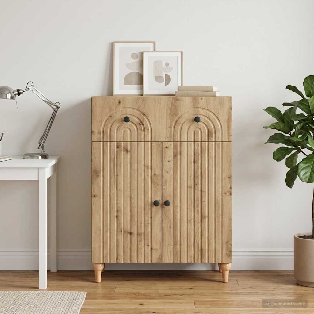 Sideboard Artisan-eg 66 x 34,5 x 90 cm Konstrueret træ