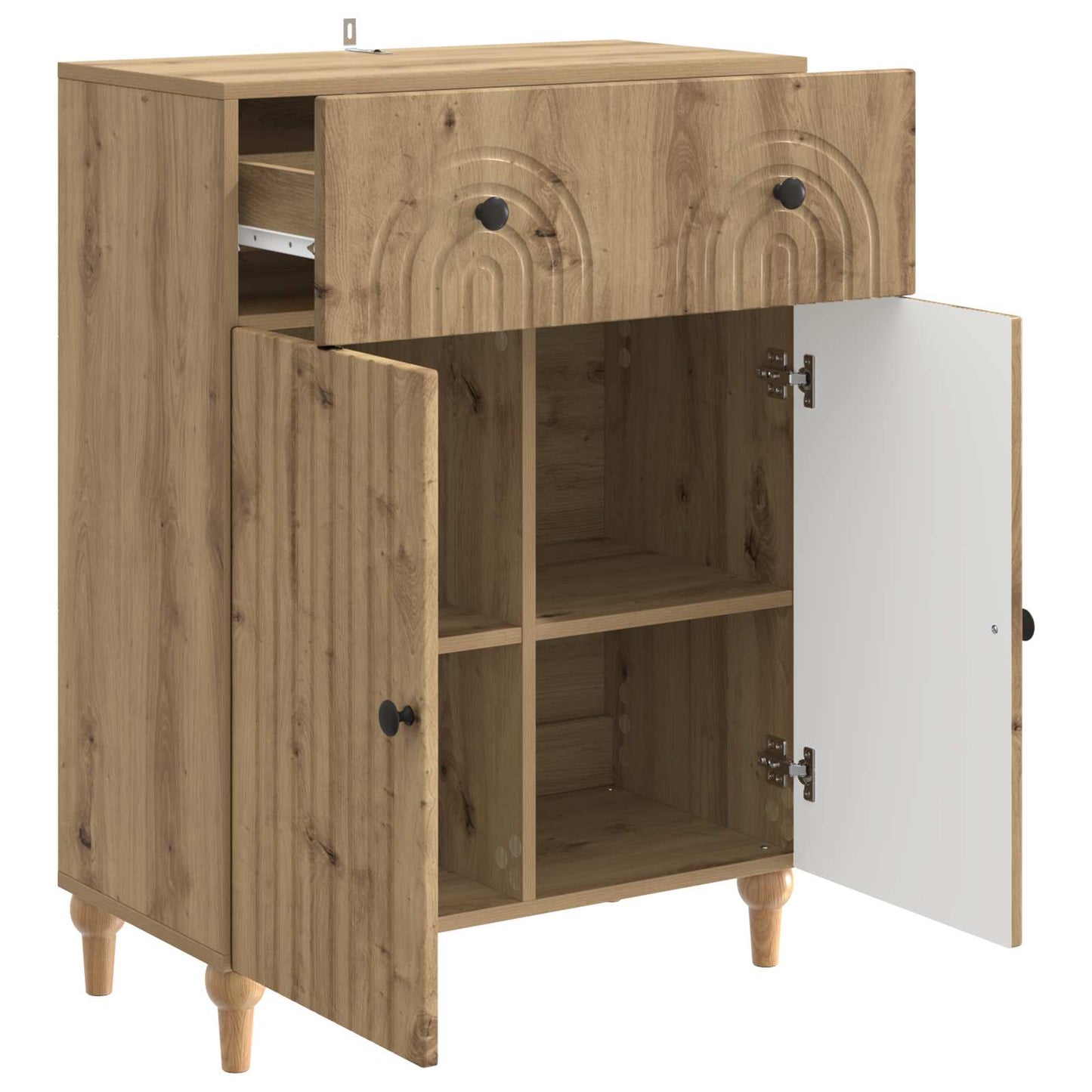 Sideboard Artisan-eg 66 x 34,5 x 90 cm Konstrueret træ