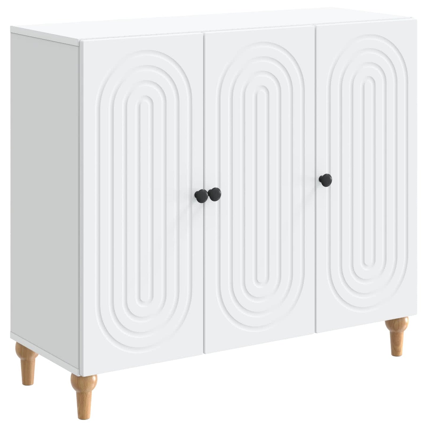 Sideboard Hvid 89 x 34,5 x 80 cm Konstrueret træ