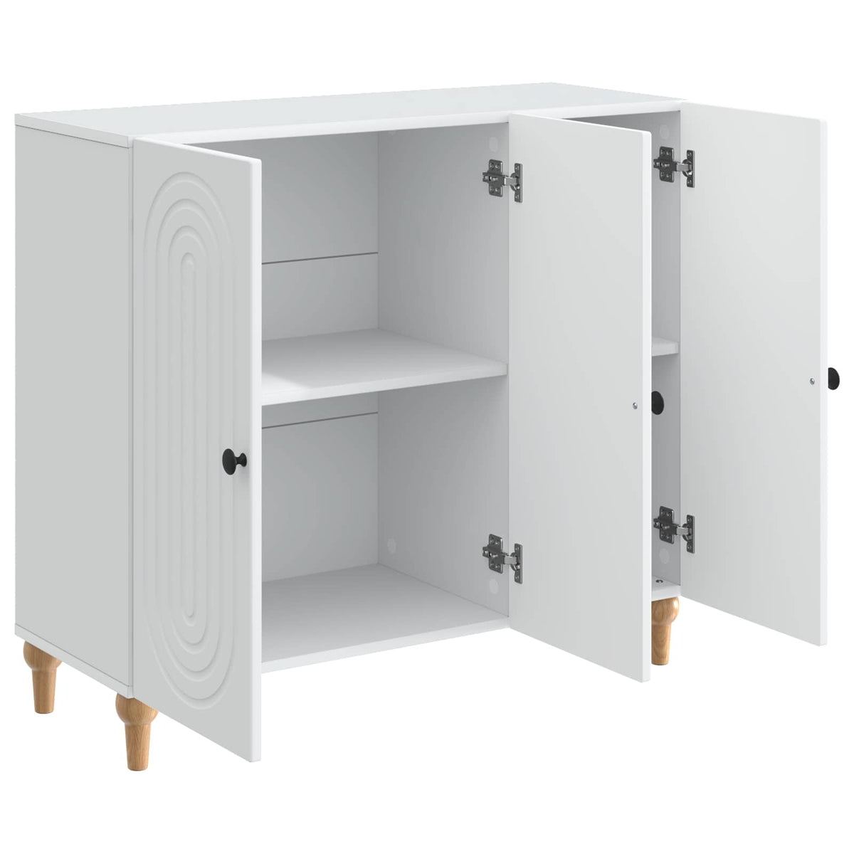 Sideboard Hvid 89 x 34,5 x 80 cm Konstrueret træ