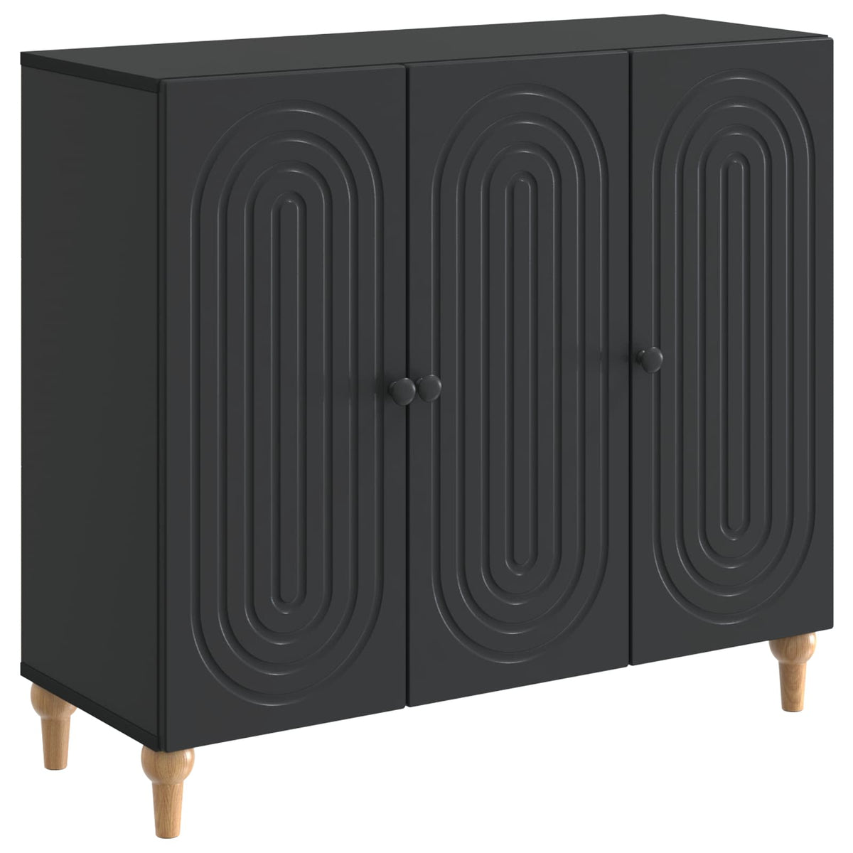 Sideboard Sort 89 x 34,5 x 80 cm Konstrueret træ