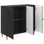 Sideboard Sort 89 x 34,5 x 80 cm Konstrueret træ
