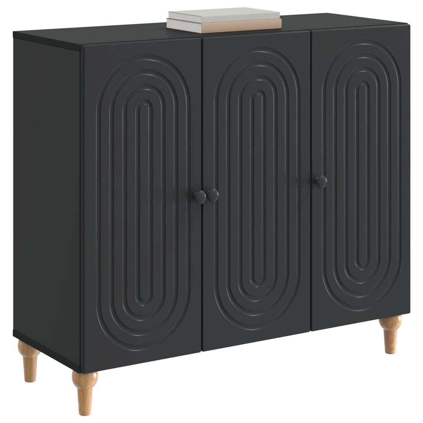 Sideboard Sort 89 x 34,5 x 80 cm Konstrueret træ