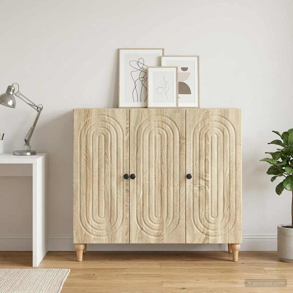 Sideboard Sonoma-eg 89 x 34,5 x 80 cm Konstrueret træ