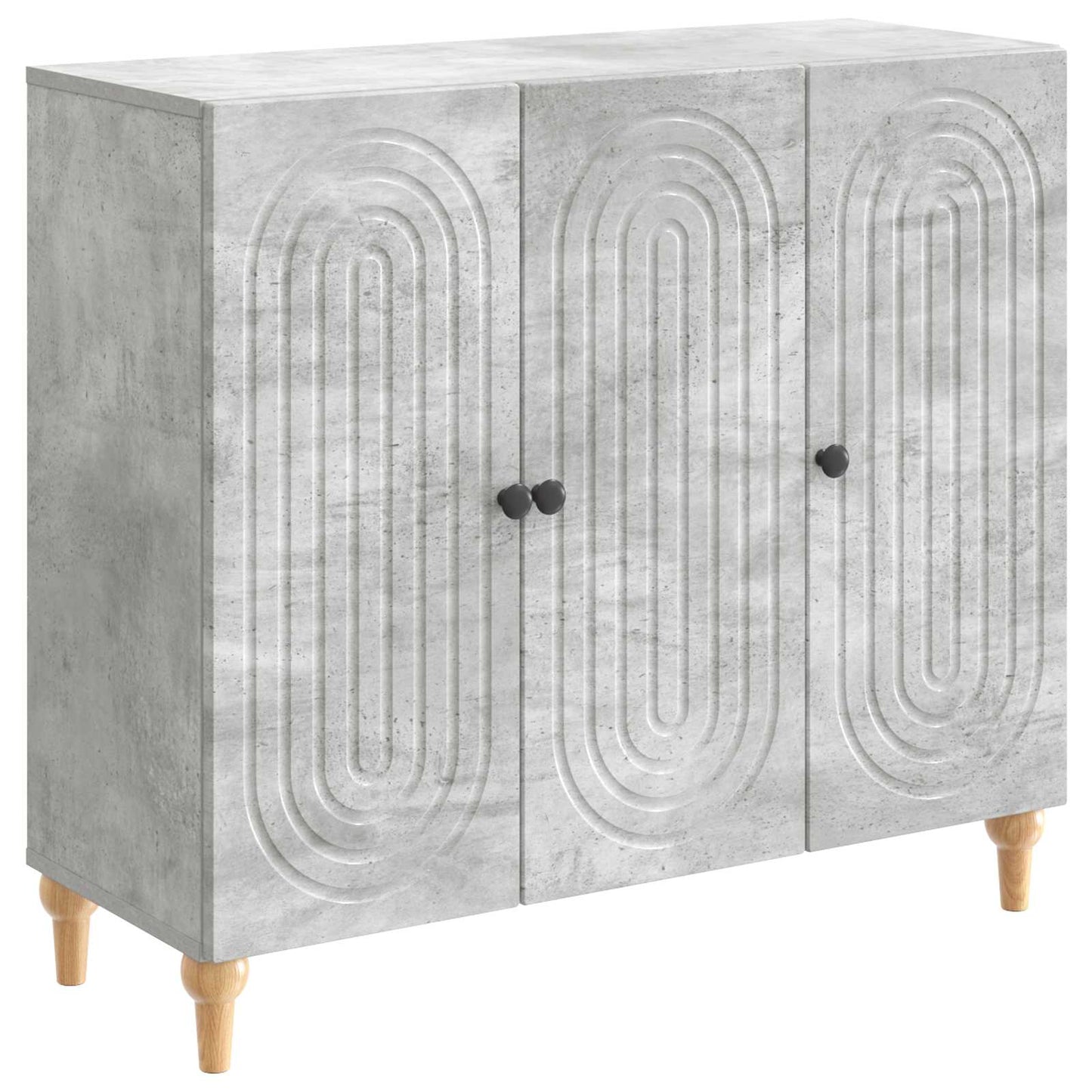 Sideboard Betongrå 89 x 34,5 x 80 cm Konstrueret træ