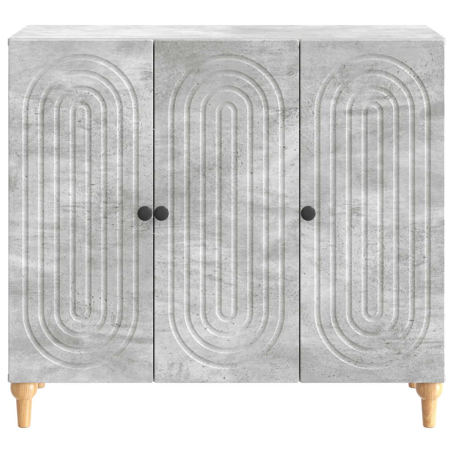 Sideboard Betongrå 89 x 34,5 x 80 cm Konstrueret træ