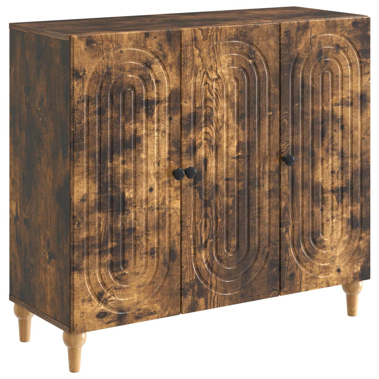 Sideboard Røget eg 89 x 34,5 x 80 cm Konstrueret træ