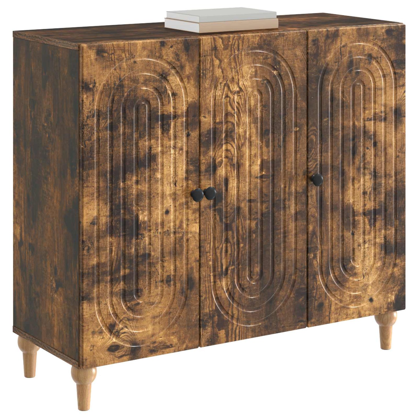Sideboard Røget eg 89 x 34,5 x 80 cm Konstrueret træ