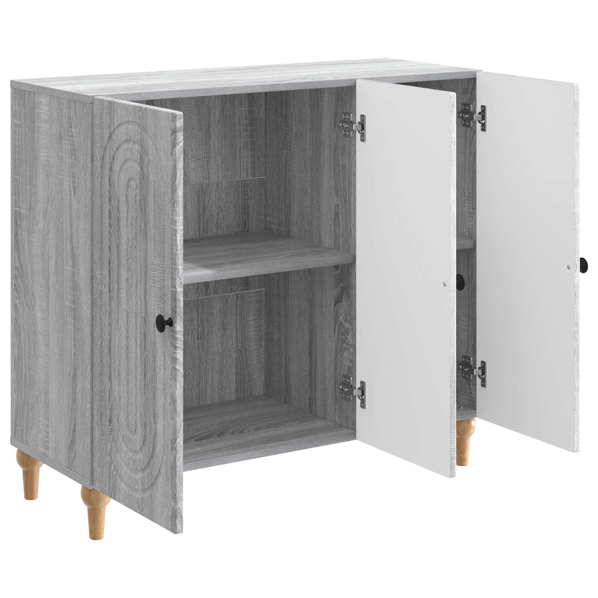 Sideboard Grå sonoma-eg 89 x 34,5 x 80 cm Konstrueret træ