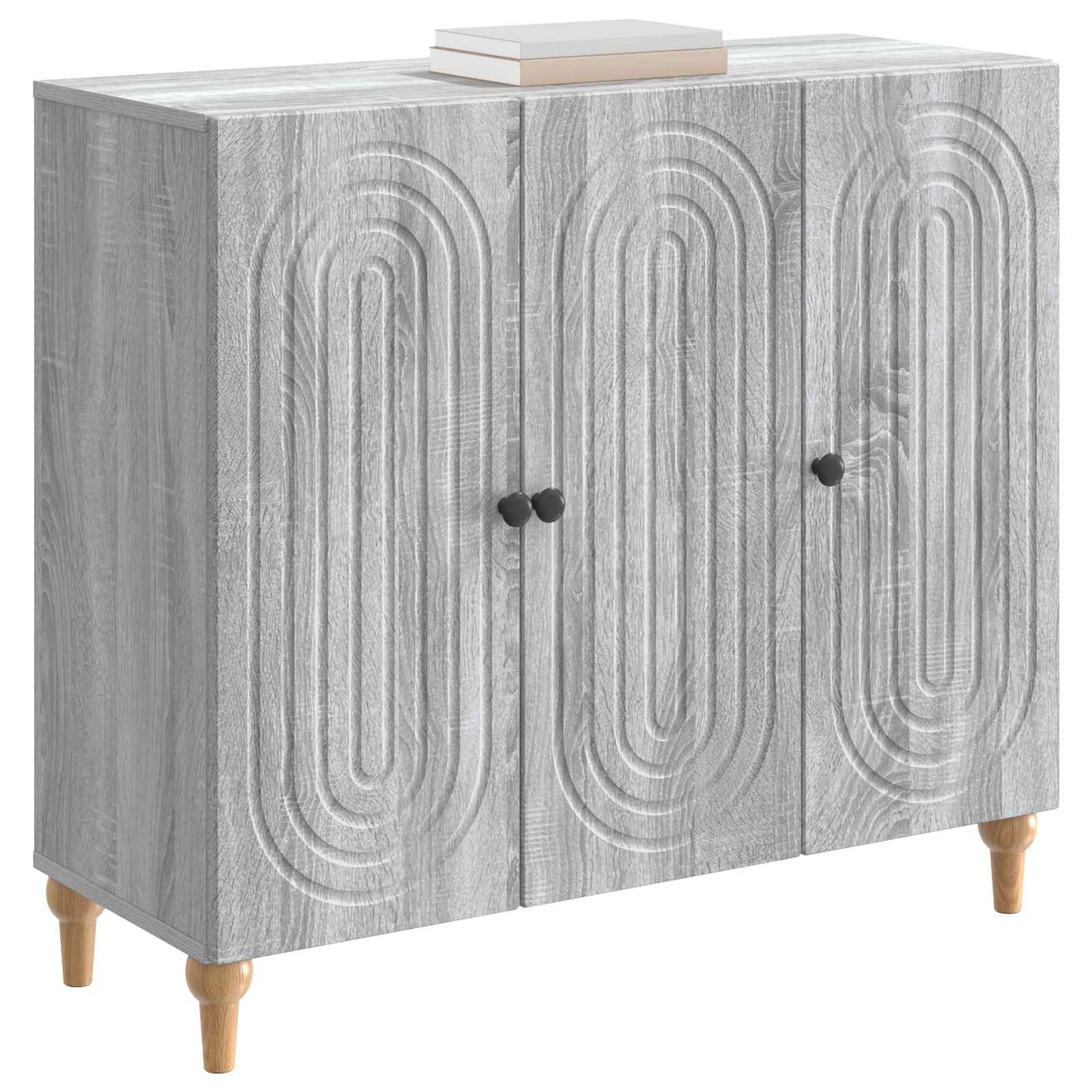Sideboard Grå sonoma-eg 89 x 34,5 x 80 cm Konstrueret træ