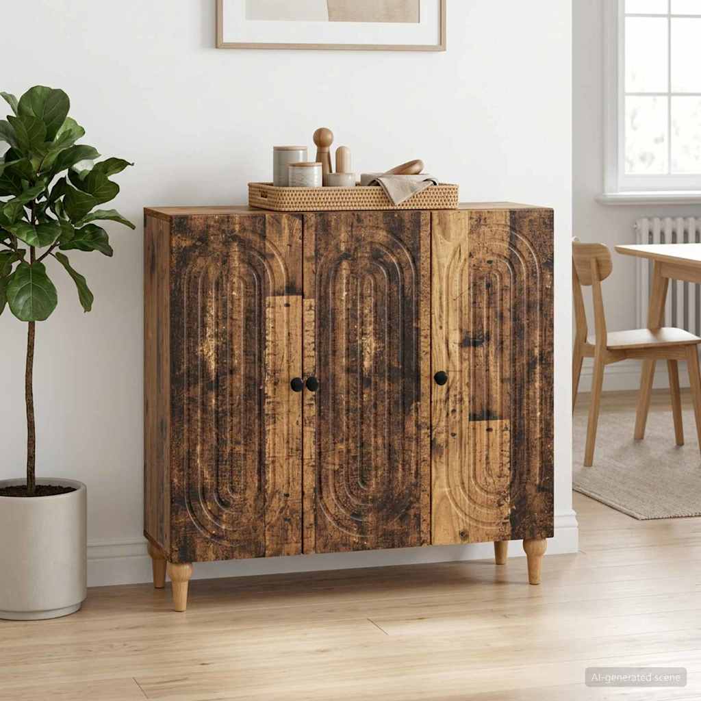 Sideboard Gammelt træ 89 x 34,5 x 80 cm Konstrueret træ