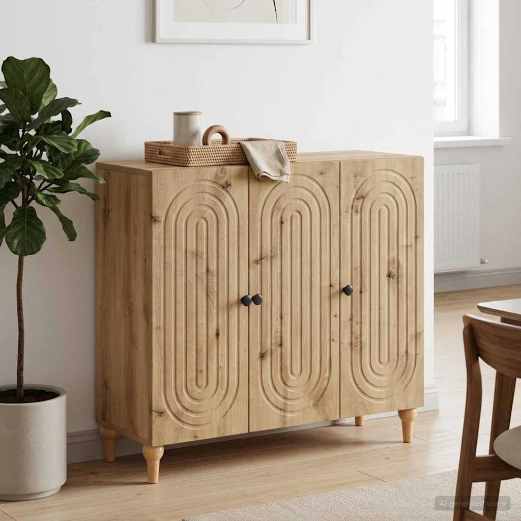 Sideboard Artisan-eg 89 x 34,5 x 80 cm Konstrueret træ