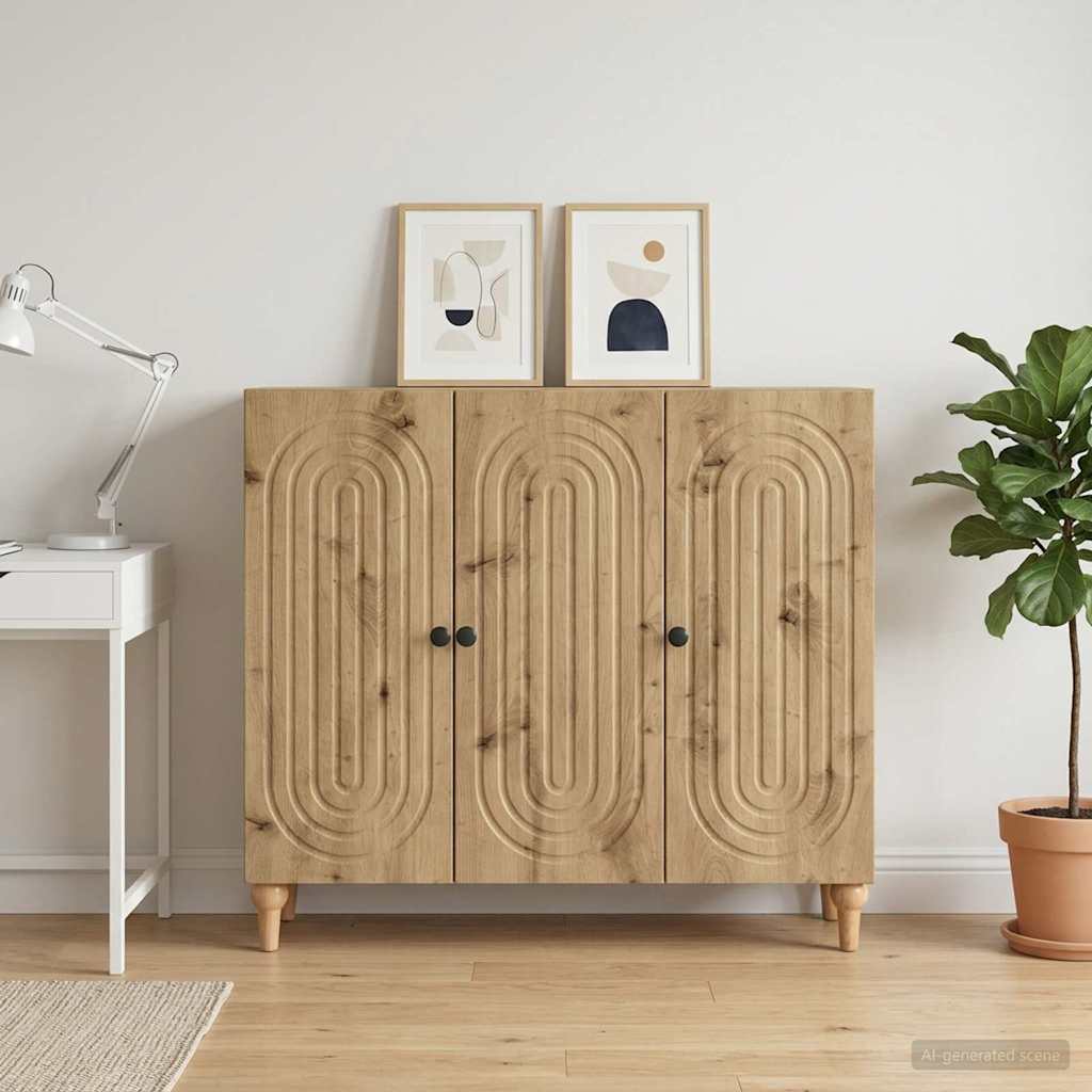 Sideboard Artisan-eg 89 x 34,5 x 80 cm Konstrueret træ