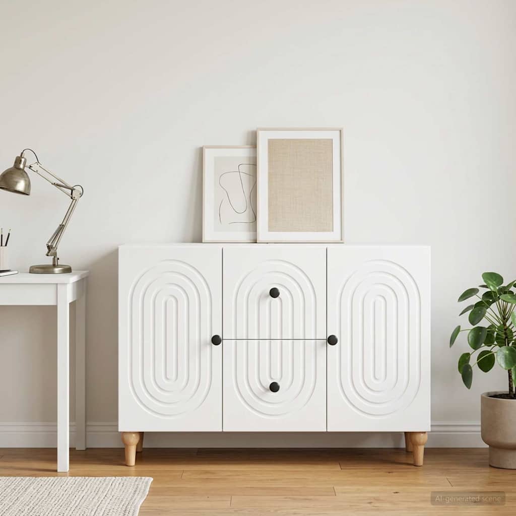 TV-skab med skuffe Hvid 89 x 34,5 x 60 cm Konstrueret træ