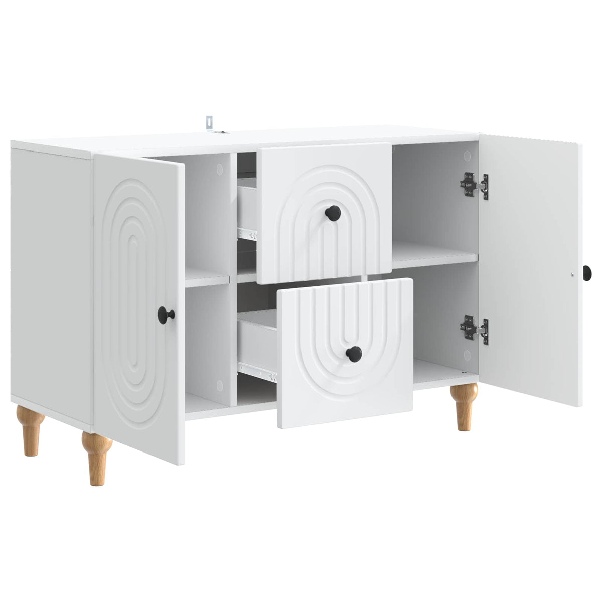 TV-skab med skuffe Hvid 89 x 34,5 x 60 cm Konstrueret træ