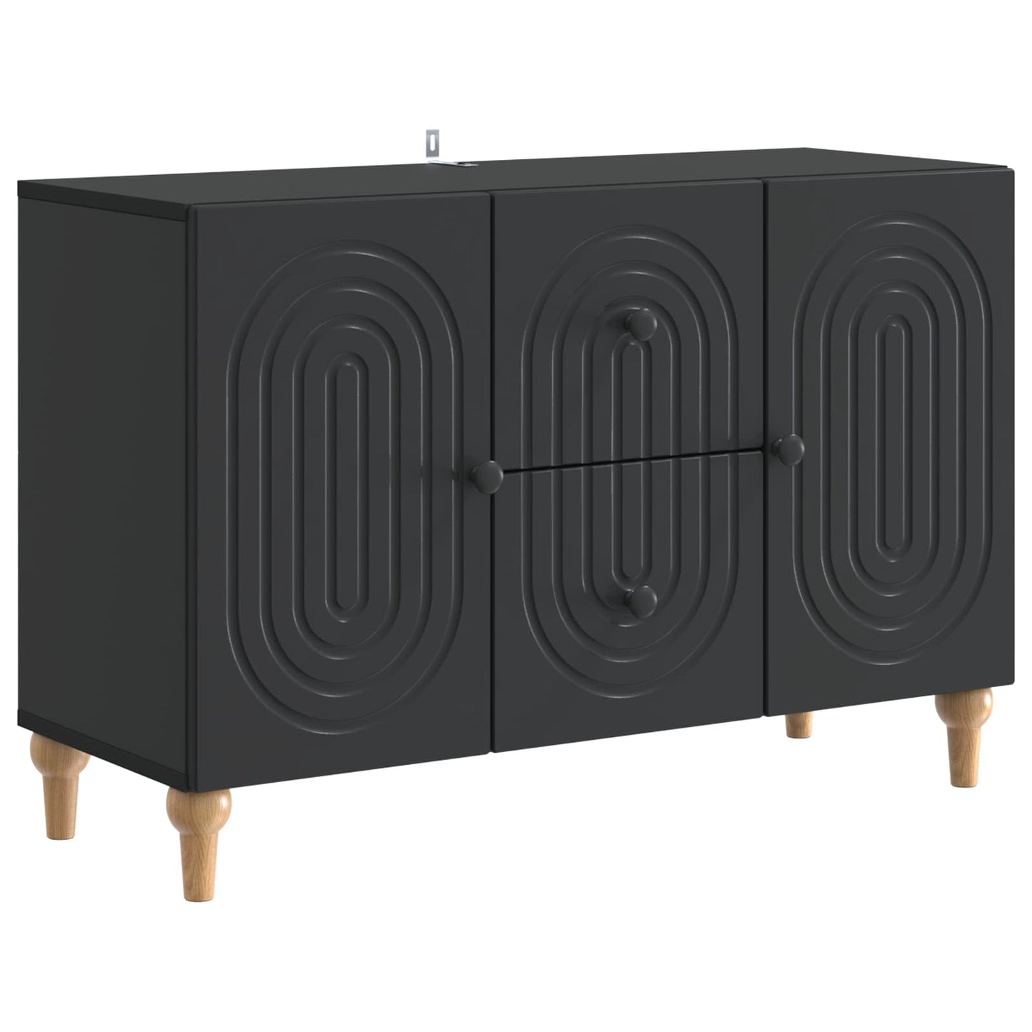 TV-skab med skuffe Sort 89 x 34,5 x 60 cm Konstrueret træ