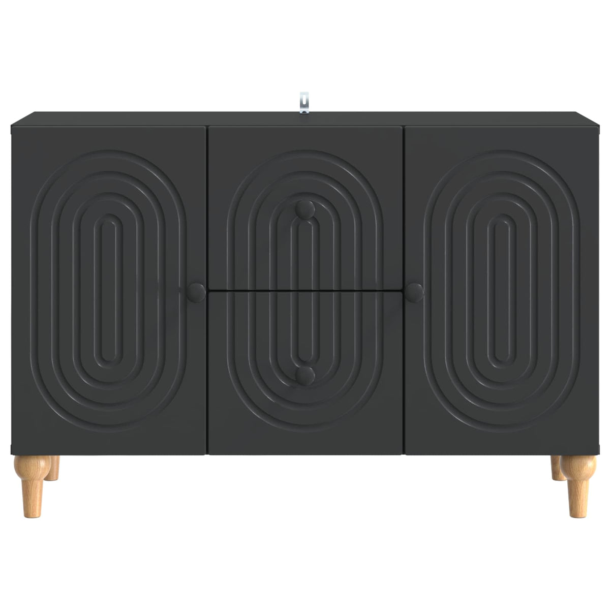 TV-skab med skuffe Sort 89 x 34,5 x 60 cm Konstrueret træ