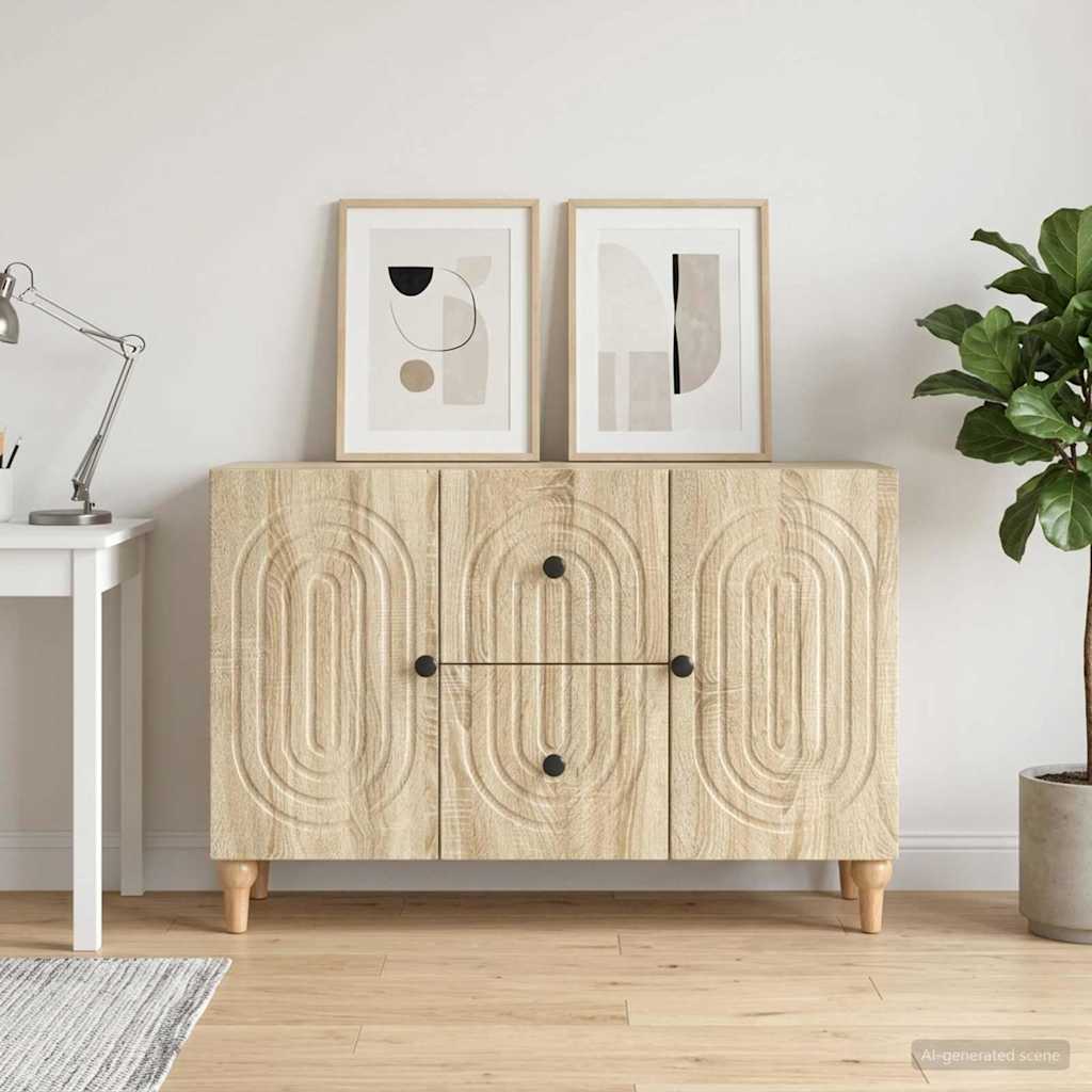 TV-skab med skuffe Sonoma-eg 89 x 34,5 x 60 cm Konstrueret træ