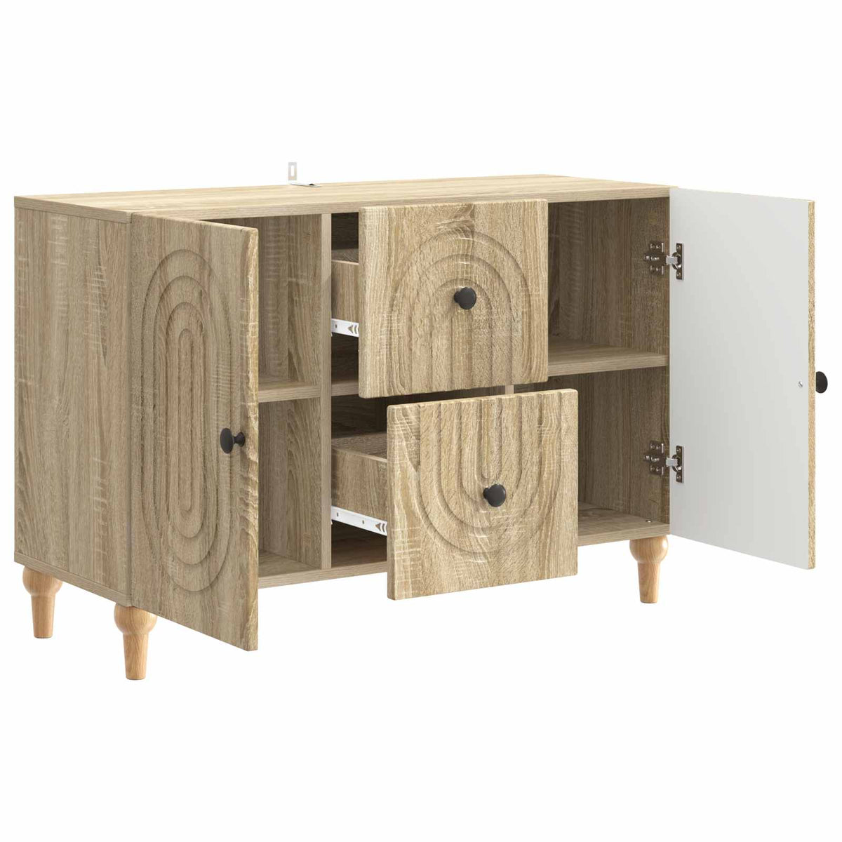 TV-skab med skuffe Sonoma-eg 89 x 34,5 x 60 cm Konstrueret træ