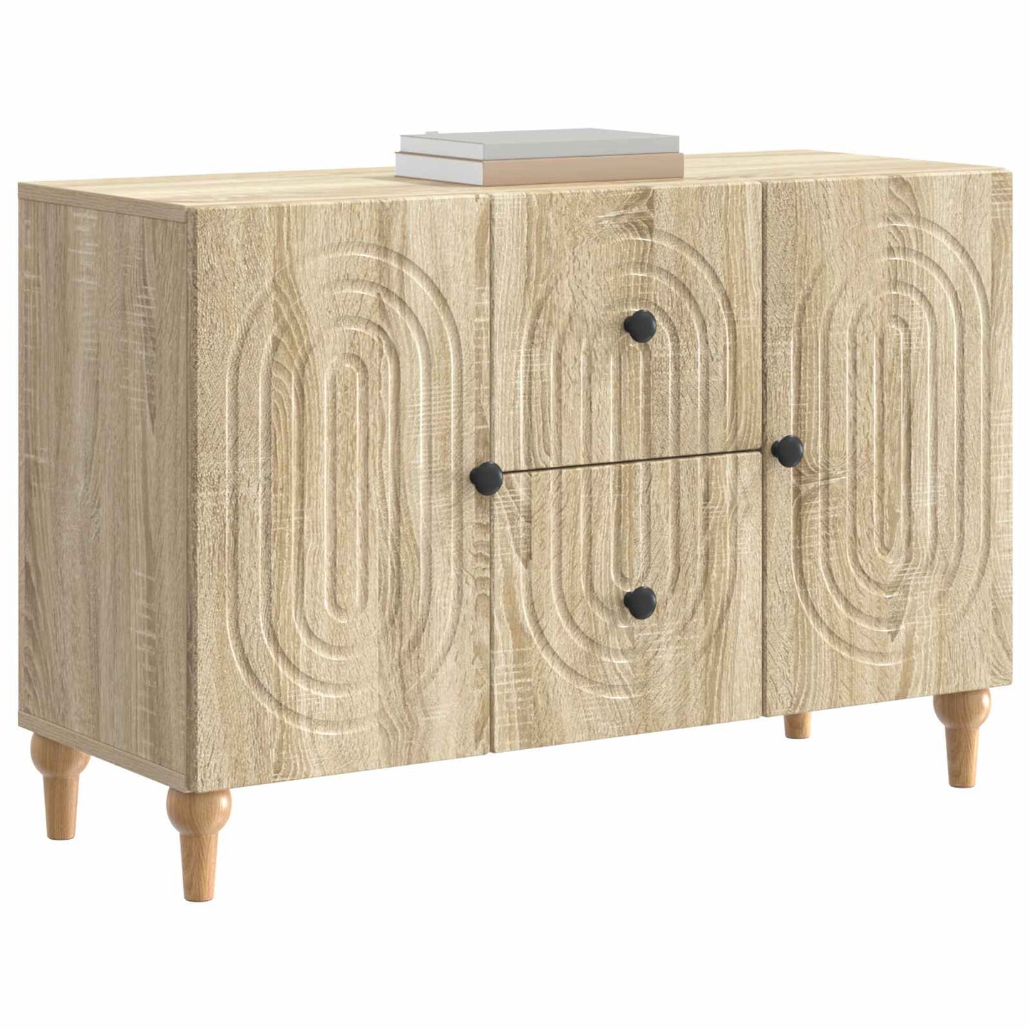 TV-skab med skuffe Sonoma-eg 89 x 34,5 x 60 cm Konstrueret træ