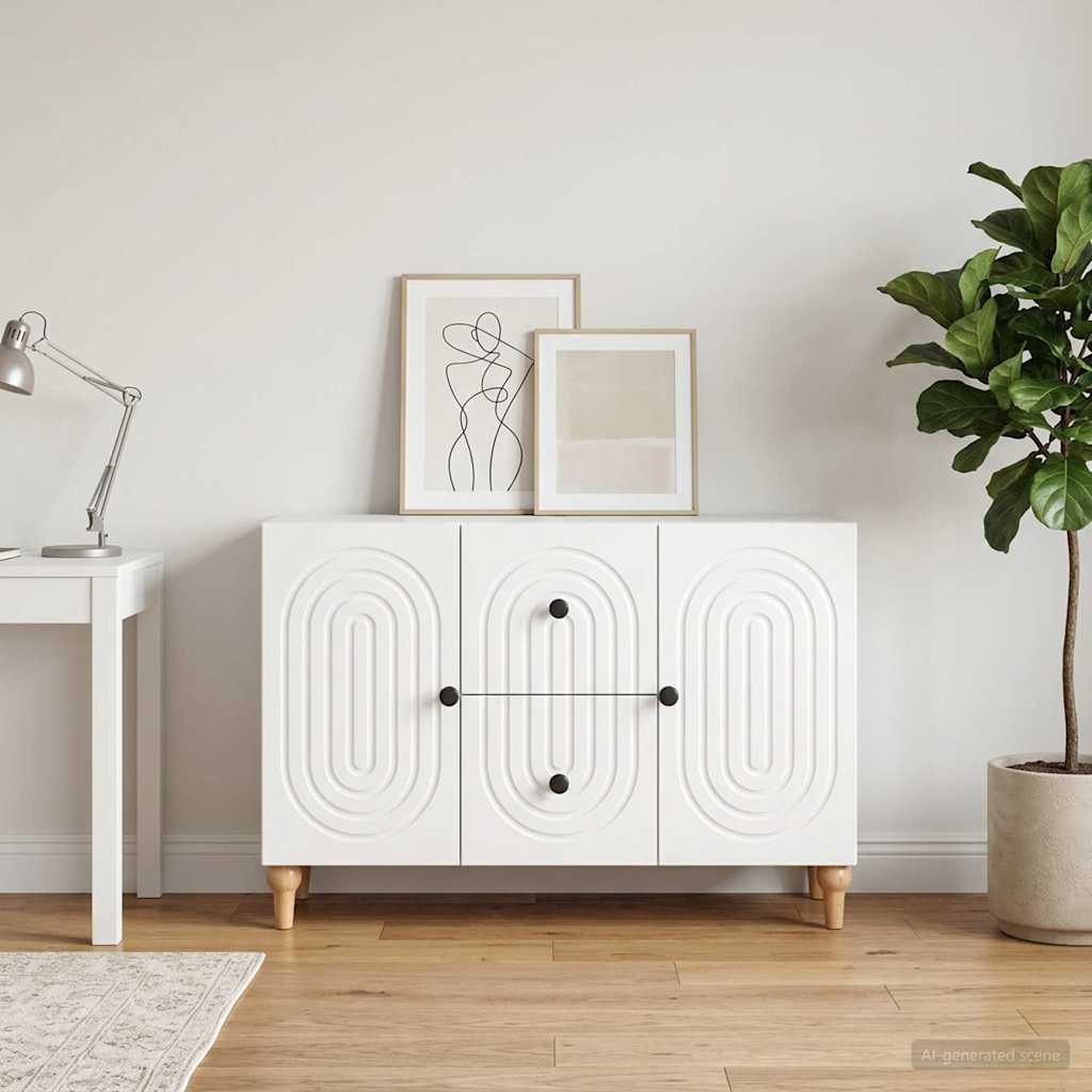 TV-skab Hvid højglans 89 x 34,5 x 60 cm Konstrueret træ