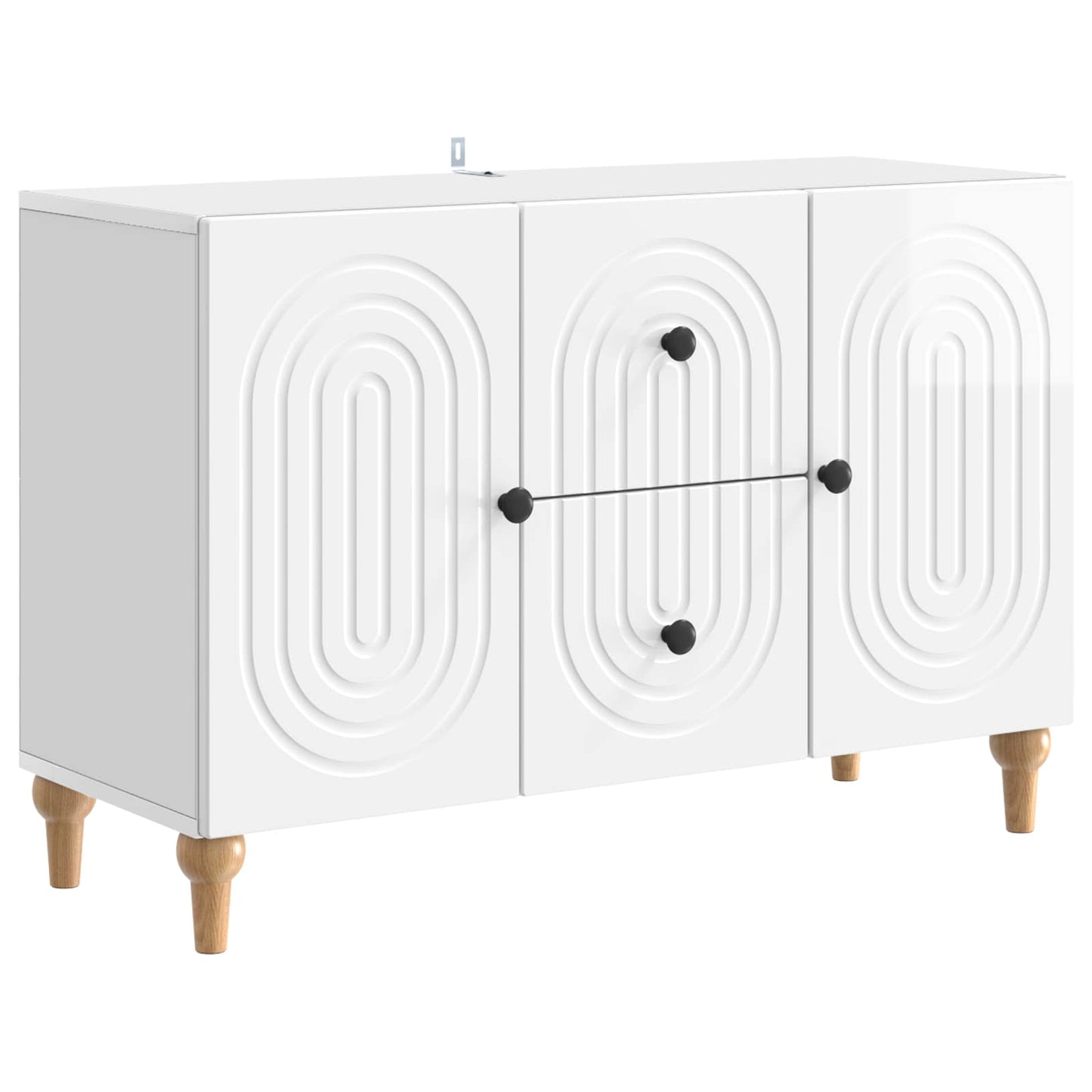 TV-skab Hvid højglans 89 x 34,5 x 60 cm Konstrueret træ