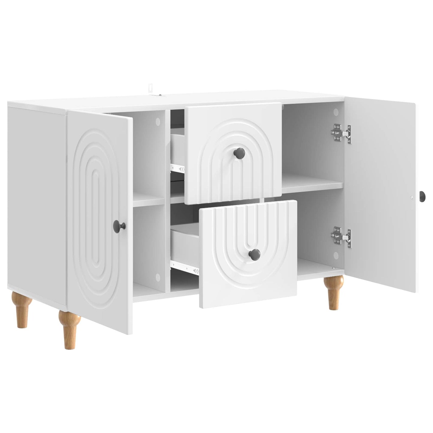 TV-skab Hvid højglans 89 x 34,5 x 60 cm Konstrueret træ