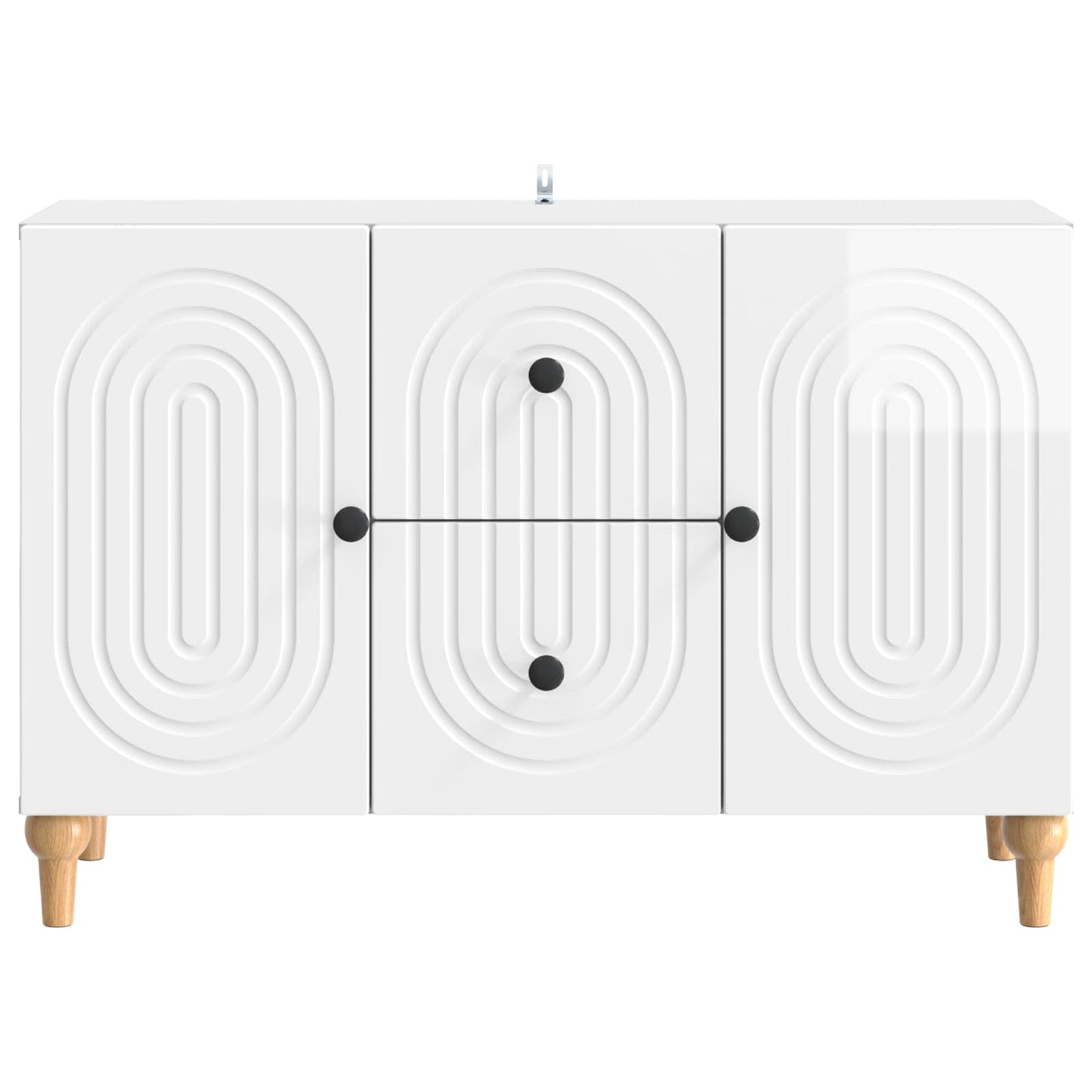 TV-skab Hvid højglans 89 x 34,5 x 60 cm Konstrueret træ