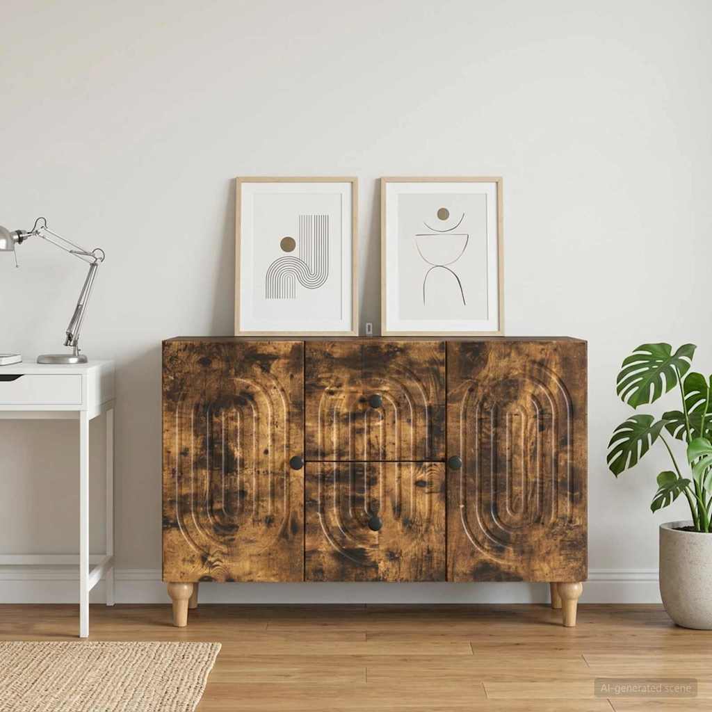 TV-skab Røget eg 89 x 34,5 x 60 cm Konstrueret træ