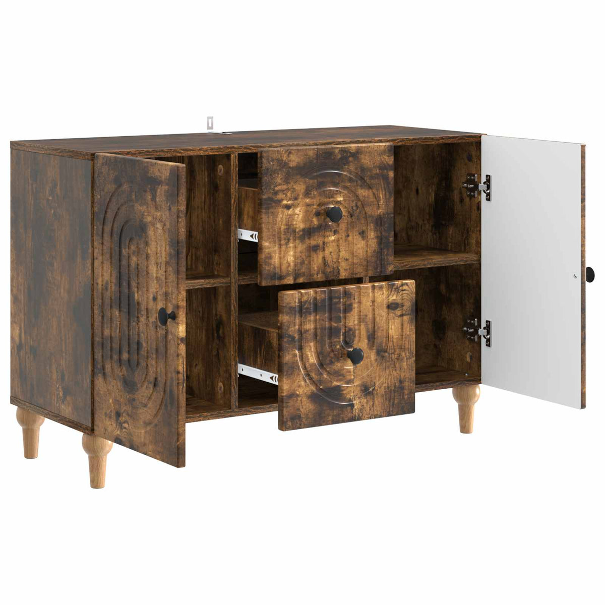 TV-skab Røget eg 89 x 34,5 x 60 cm Konstrueret træ
