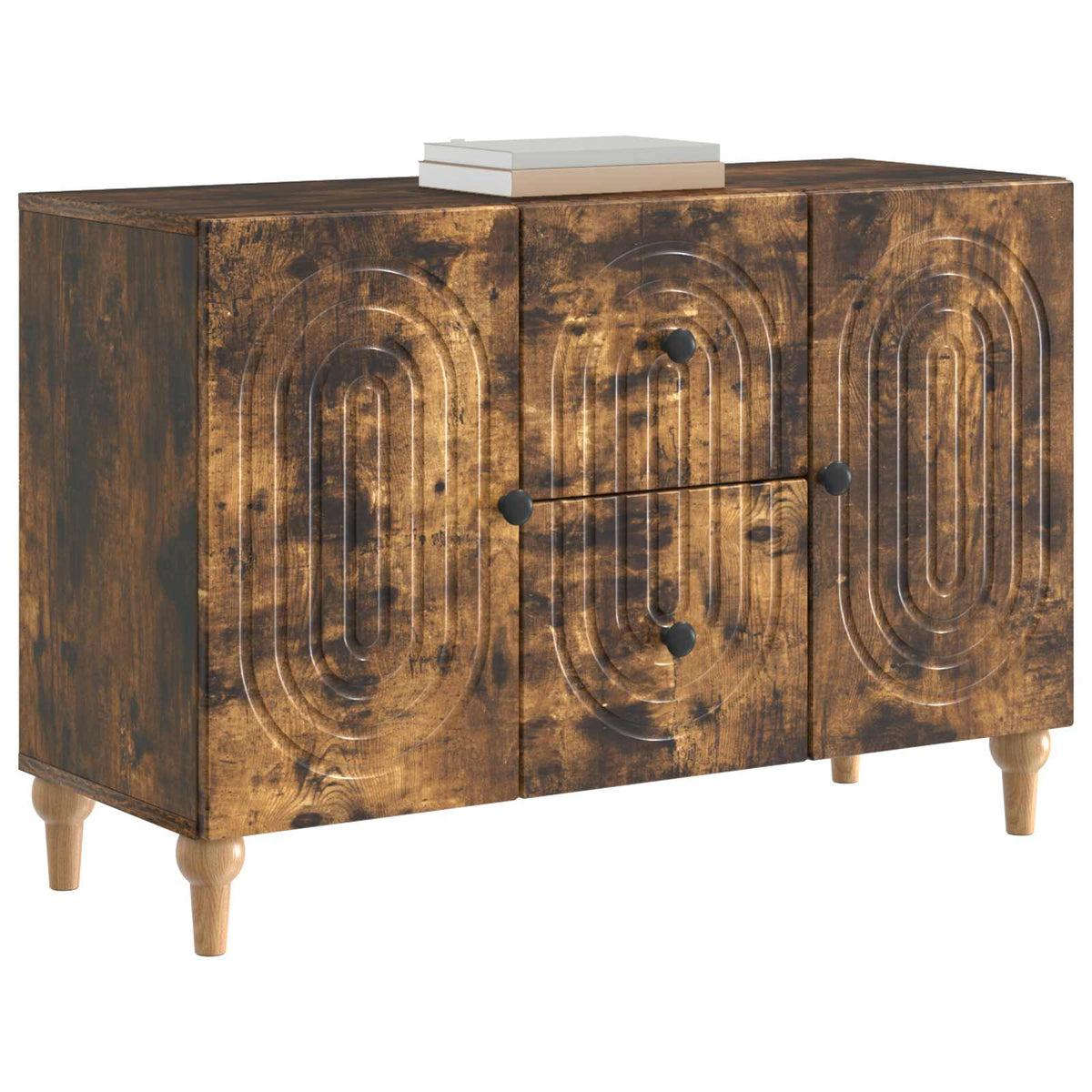 TV-skab Røget eg 89 x 34,5 x 60 cm Konstrueret træ