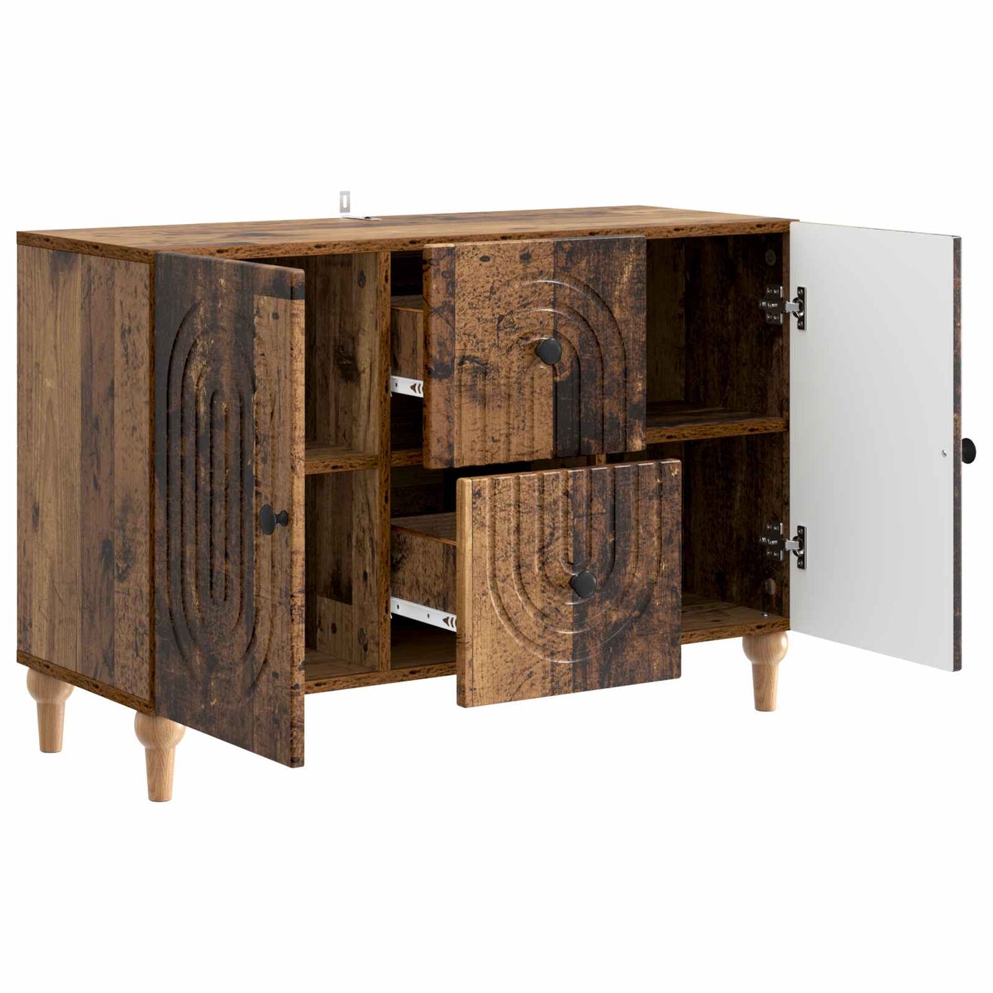 TV-skab Gammelt træ 89 x 34,5 x 60 cm Konstrueret træ