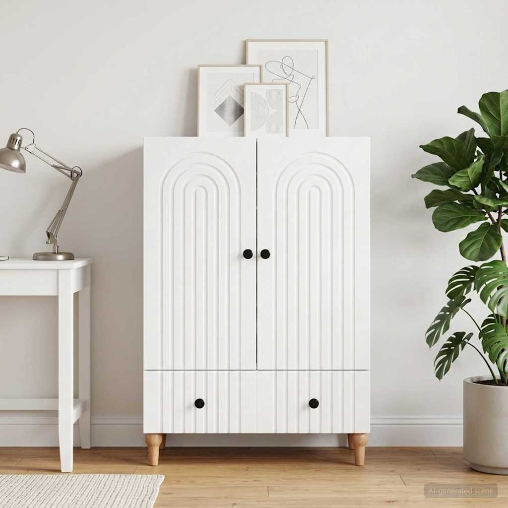 Sideboard Hvid 66 x 34,5 x 95 cm Konstrueret træ