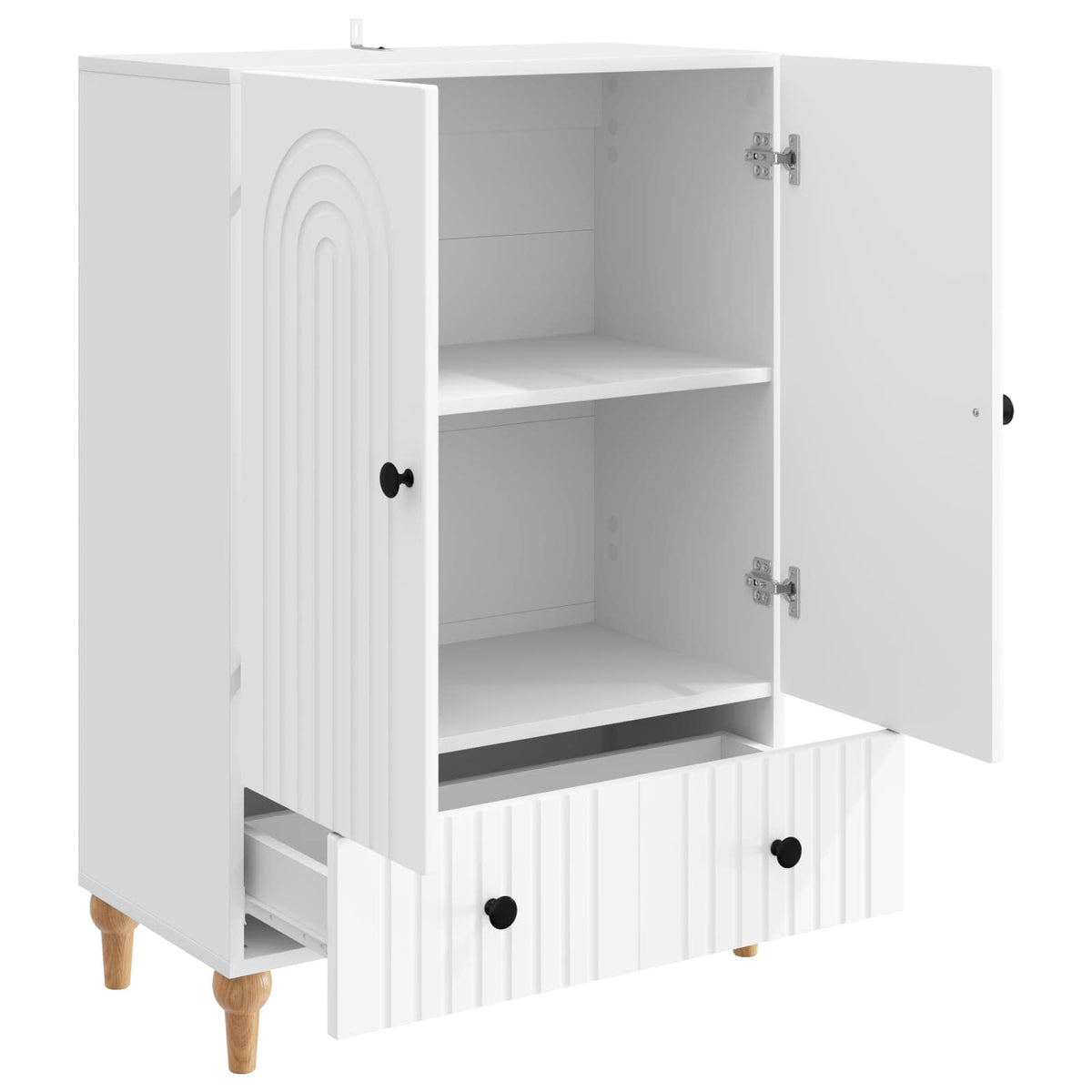 Sideboard Hvid 66 x 34,5 x 95 cm Konstrueret træ