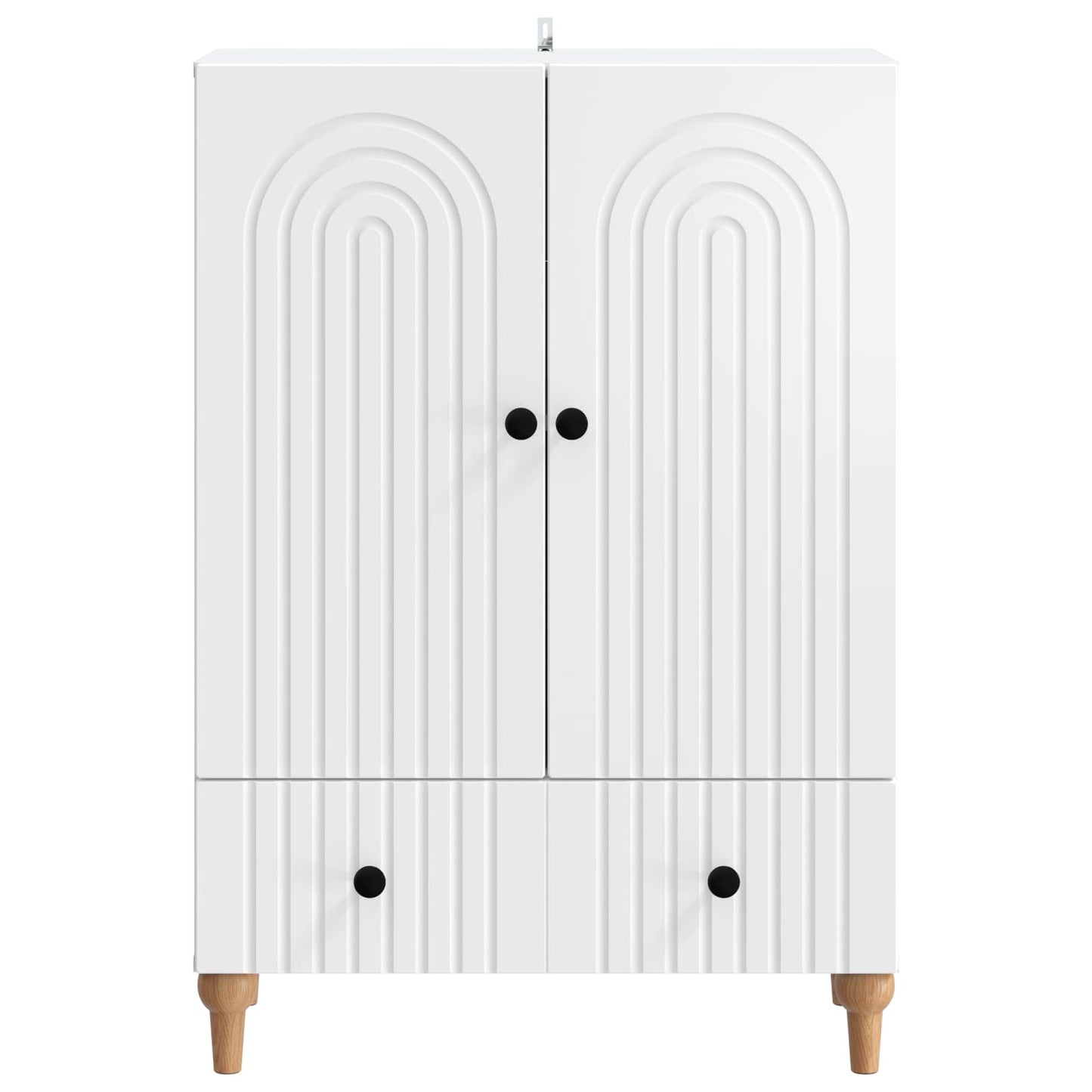 Sideboard Hvid 66 x 34,5 x 95 cm Konstrueret træ