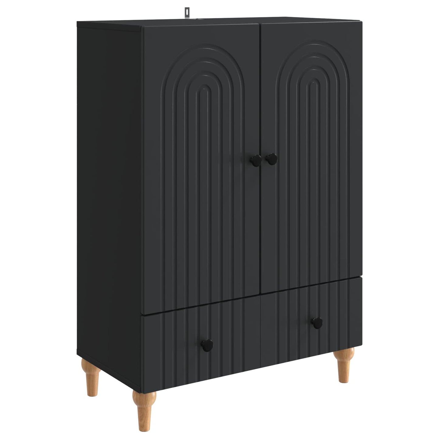 Sideboard Sort 66 x 34,5 x 95 cm Konstrueret træ