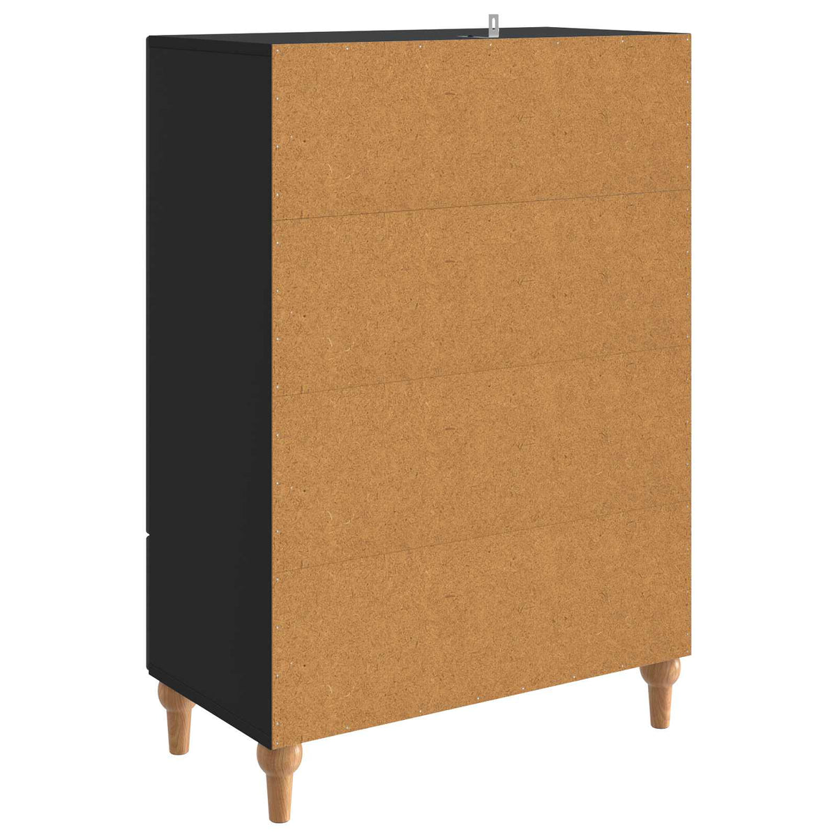 Sideboard Sort 66 x 34,5 x 95 cm Konstrueret træ