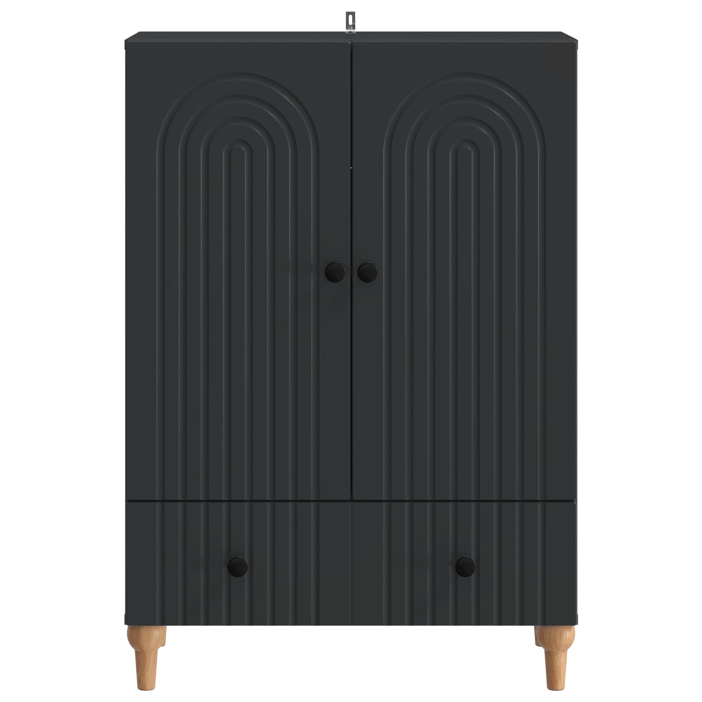 Sideboard Sort 66 x 34,5 x 95 cm Konstrueret træ
