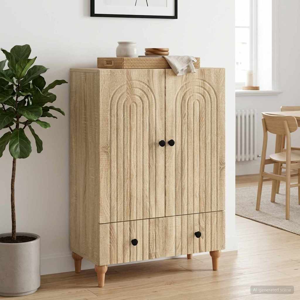 Sideboard Sonoma-eg 66 x 34,5 x 95 cm Konstrueret træ