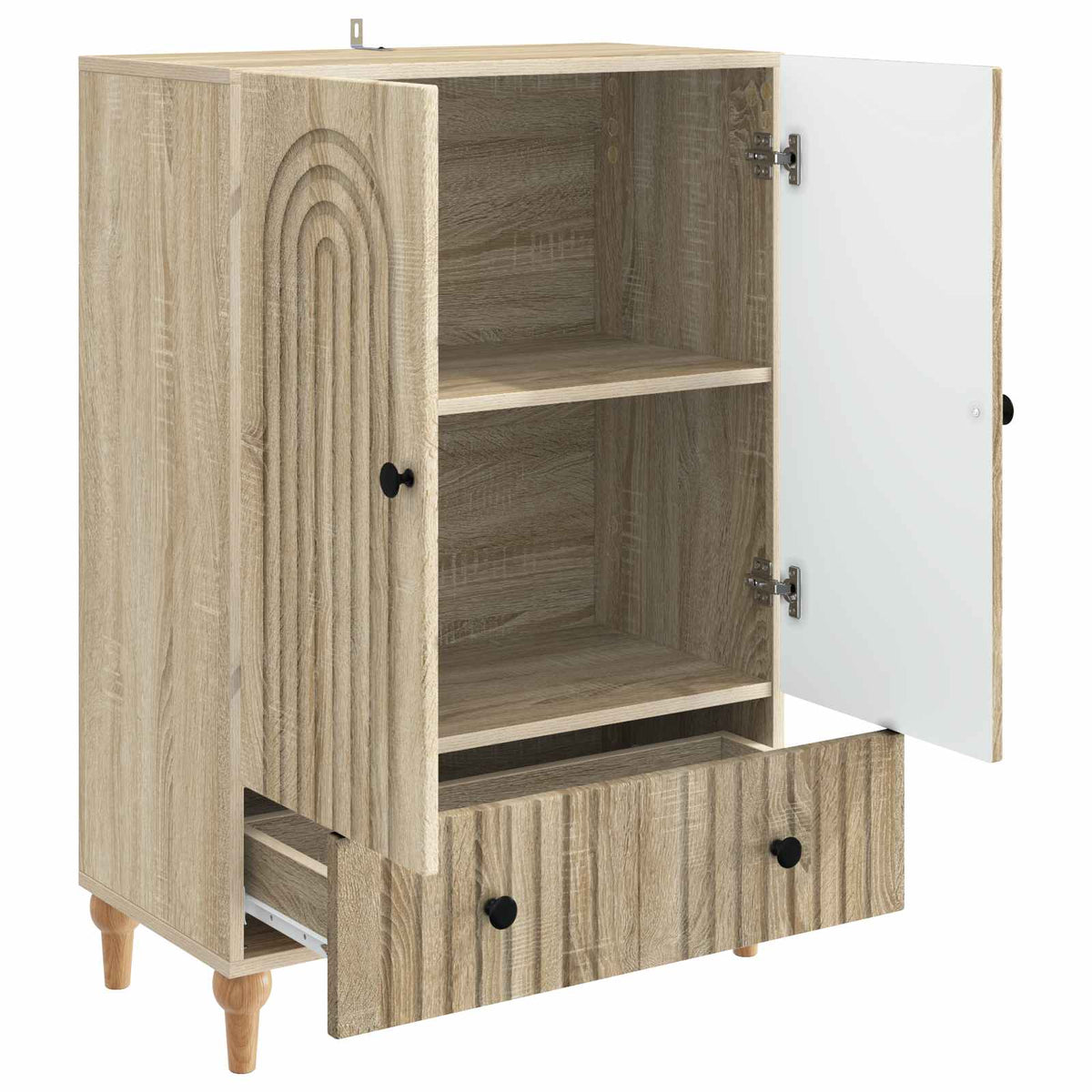 Sideboard Sonoma-eg 66 x 34,5 x 95 cm Konstrueret træ