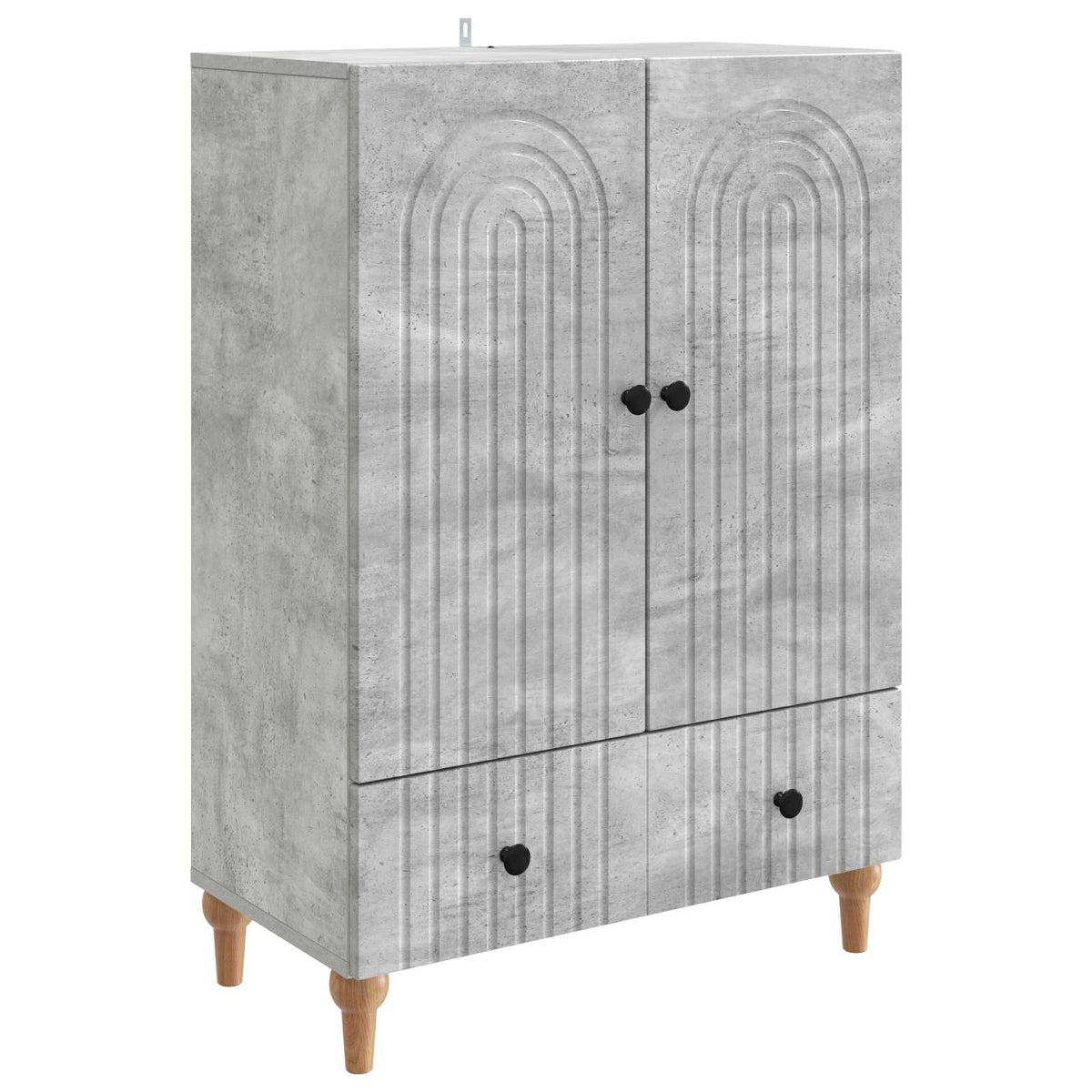 Sideboard Betongrå 66 x 34,5 x 95 cm Konstrueret træ