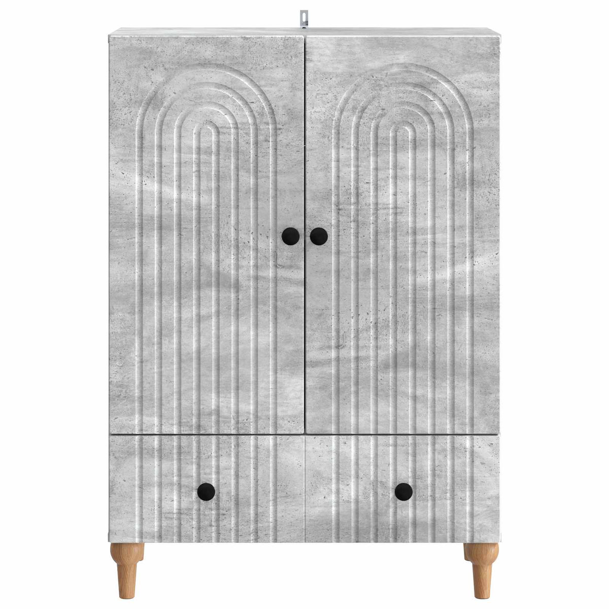 Sideboard Betongrå 66 x 34,5 x 95 cm Konstrueret træ