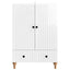 Sideboard Hvid højglans 66 x 34,5 x 95 cm Konstrueret træ