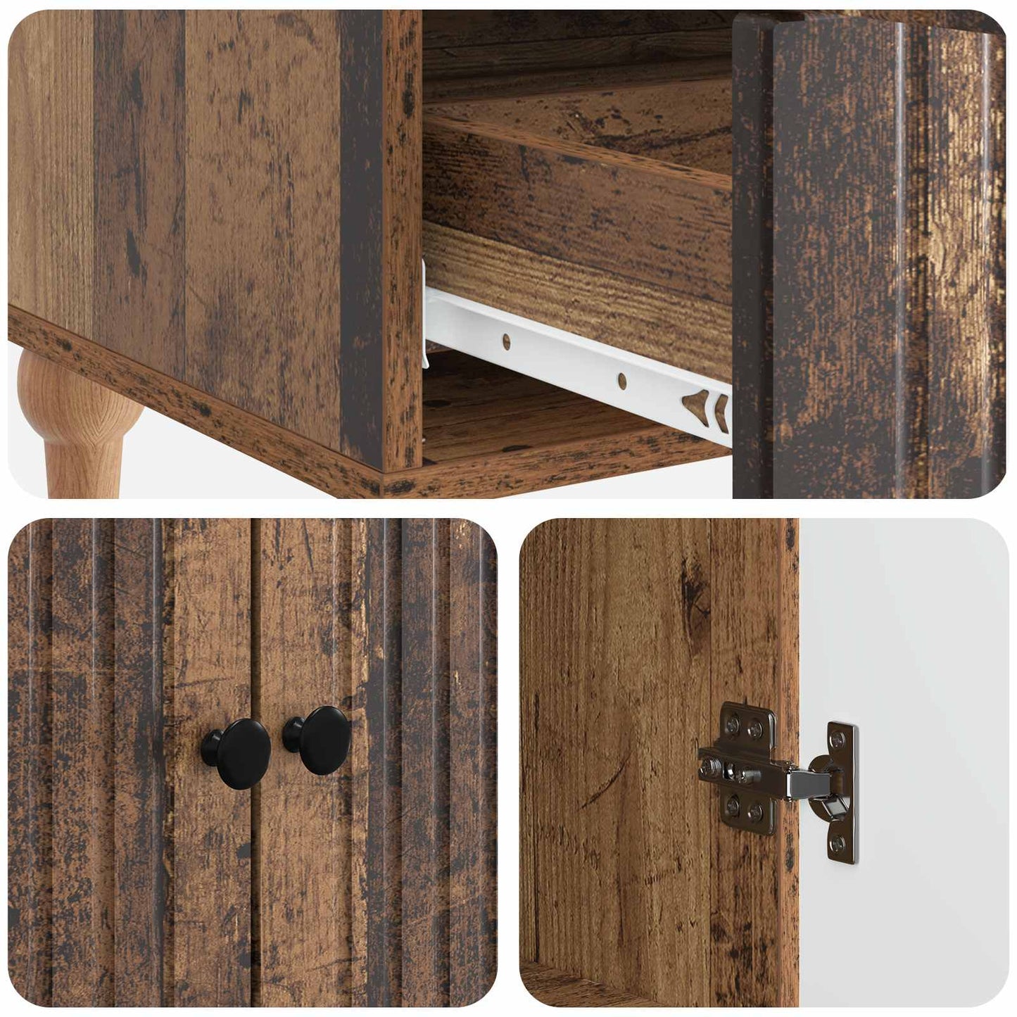 Sideboard Gammelt træ 66 x 34,5 x 95 cm Konstrueret træ