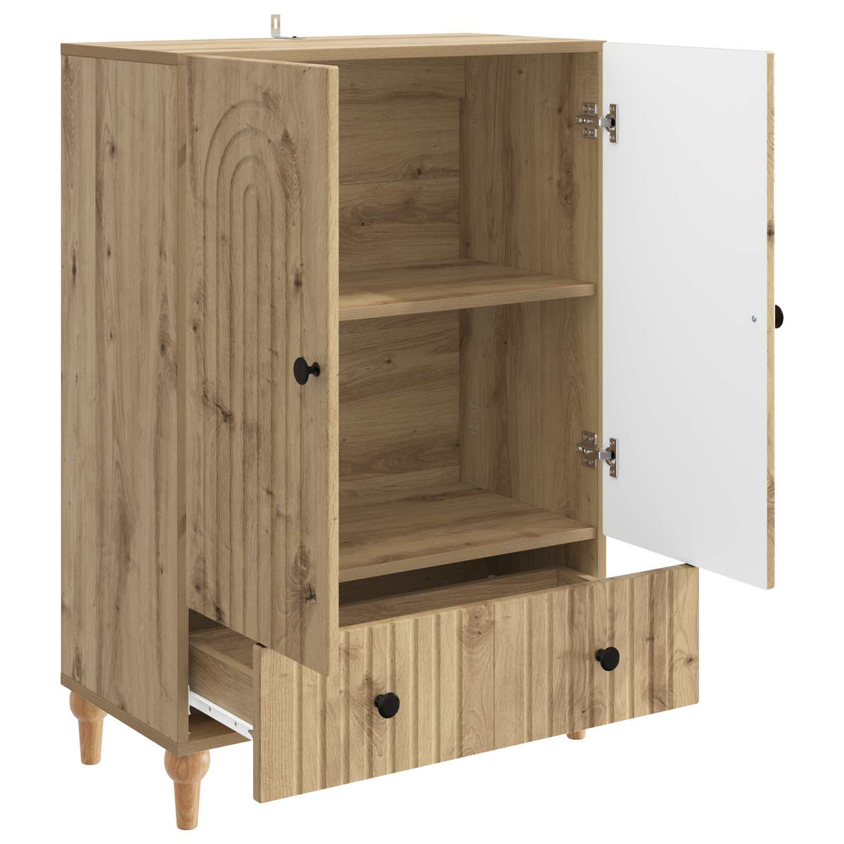 Sideboard Artisan-eg 66 x 34,5 x 95 cm Konstrueret træ