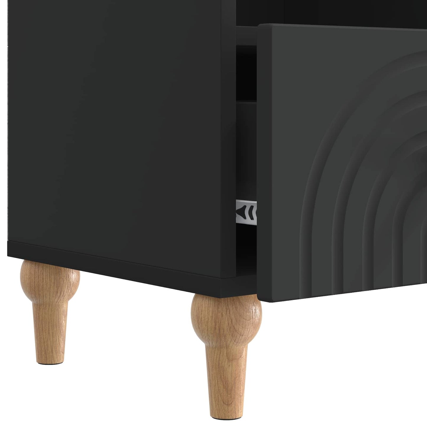TV-skab 102 x 34,5 x 50 cm Sort Konstrueret træ