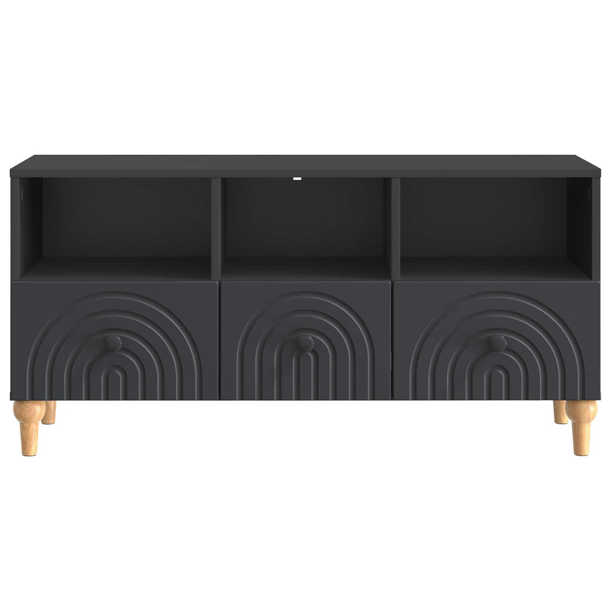 TV-skab 102 x 34,5 x 50 cm Sort Konstrueret træ