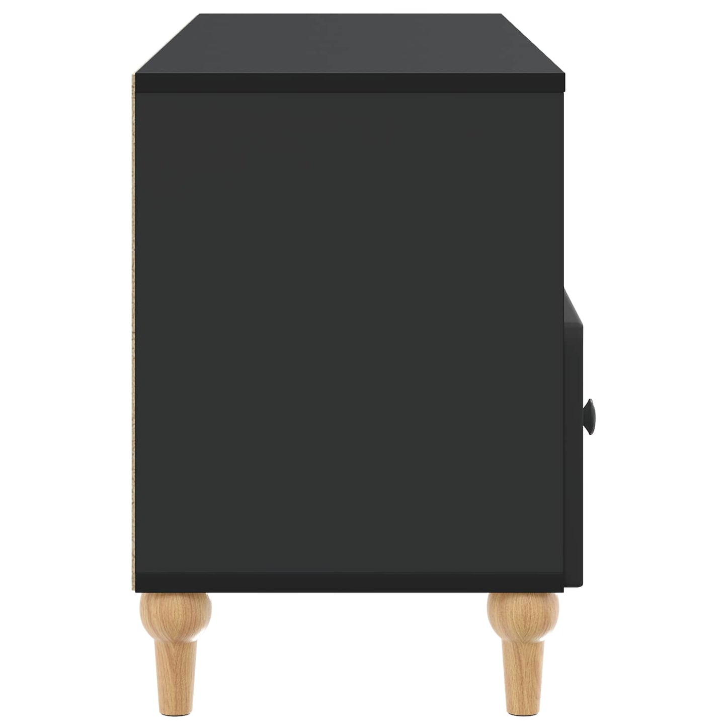 TV-skab 102 x 34,5 x 50 cm Sort Konstrueret træ