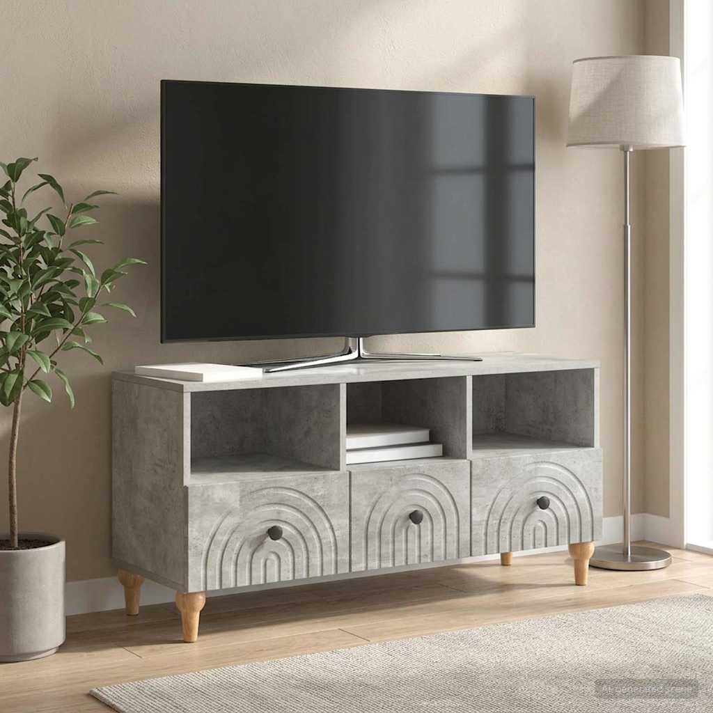 TV-skab 102 x 34,5 x 50 cm BetonGrå Konstrueret træ