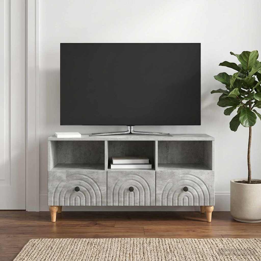 TV-skab 102 x 34,5 x 50 cm BetonGrå Konstrueret træ